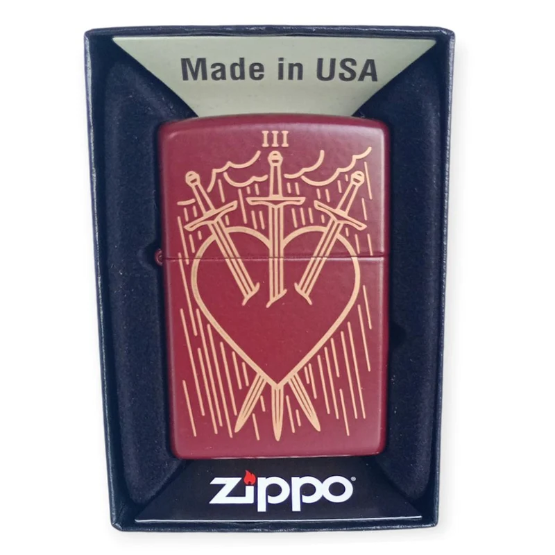 Zippo 60007475 Merlot Heart Swords Lighter