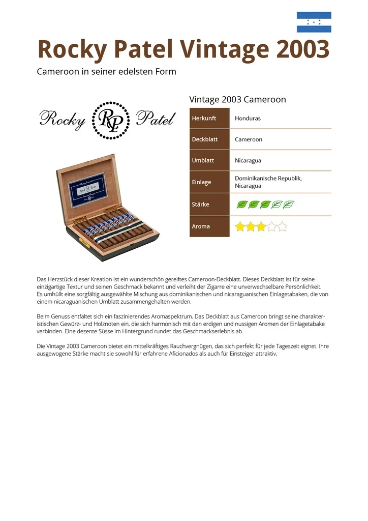 Rocky Patel Vintage 2003 Toro