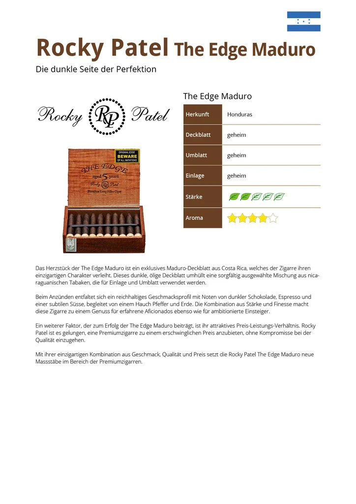 Rocky Patel The Edge Maduro Toro
