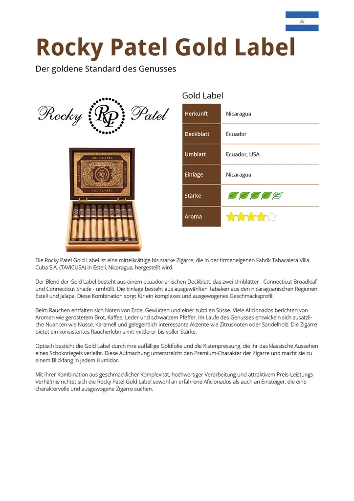 Rocky Patel Gold Label Sixty
