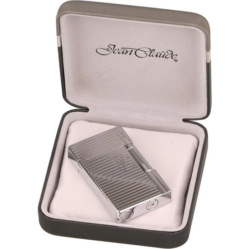 JEAN CLAUDE Flint Lighter DUSTIN - Chrome/Stripes