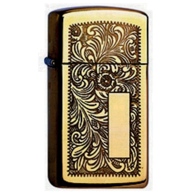 Original Slim Zippo Lighter - Venetian Brass Slim