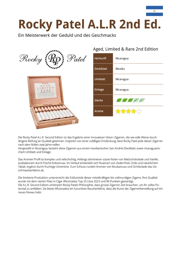 Rocky Patel A.L.R 2nd Edition Sixty