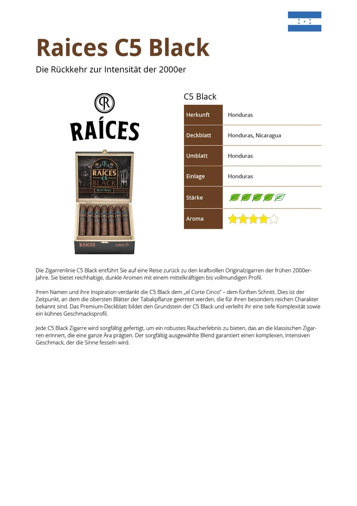 Raices C5 Black Robusto