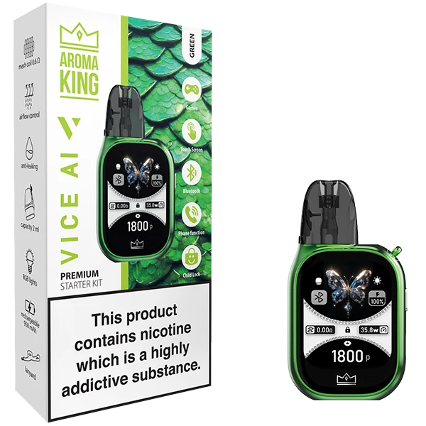 Aroma King VICE AI Starter Kit Green (Device + Pod)