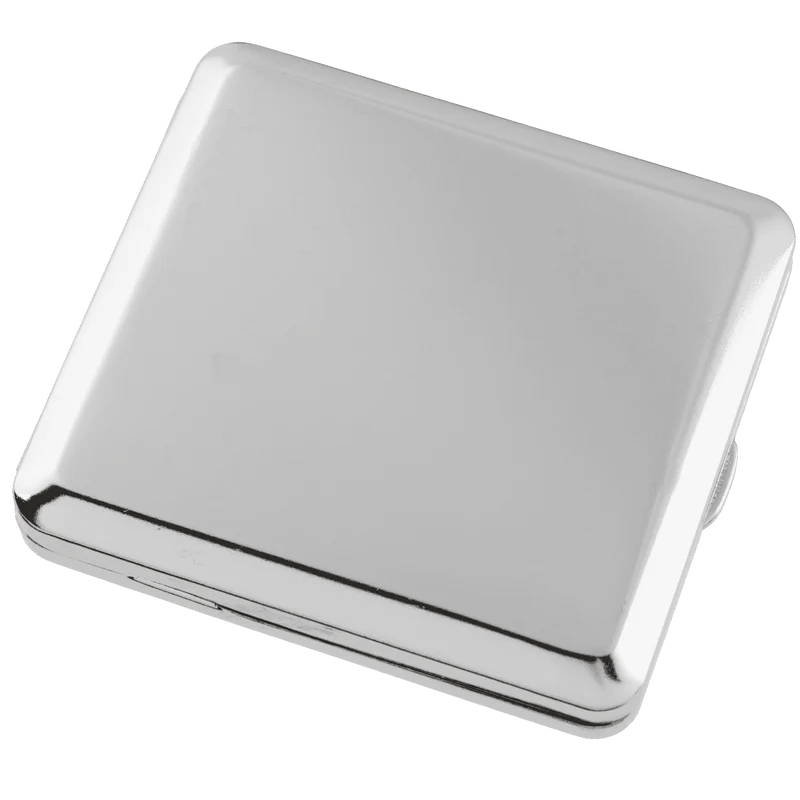 Angelo Zigaretten Etui Metall Chrom Satin, 18er, Gummi