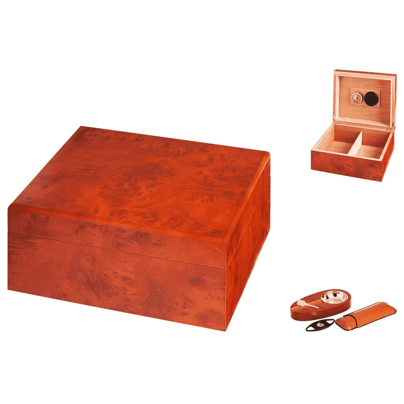 Angelo Humidor Set braun, 20-30 Zigarren