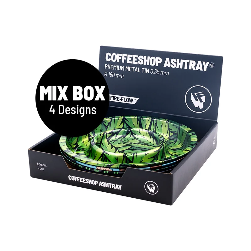 FireFlow Metall-Aschenbecher «Coffeeshop» M 16 cm (4 Stk.)