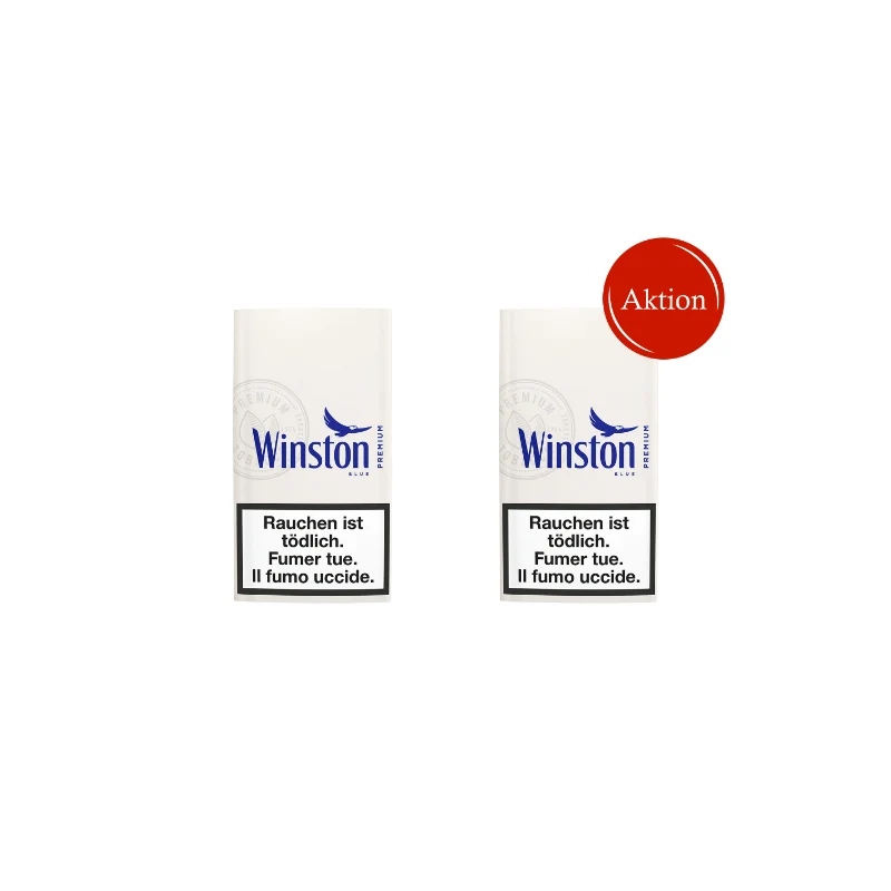 AKTION 2 × Winston Blue Drehtabak – Beutel (10 × 25 g)