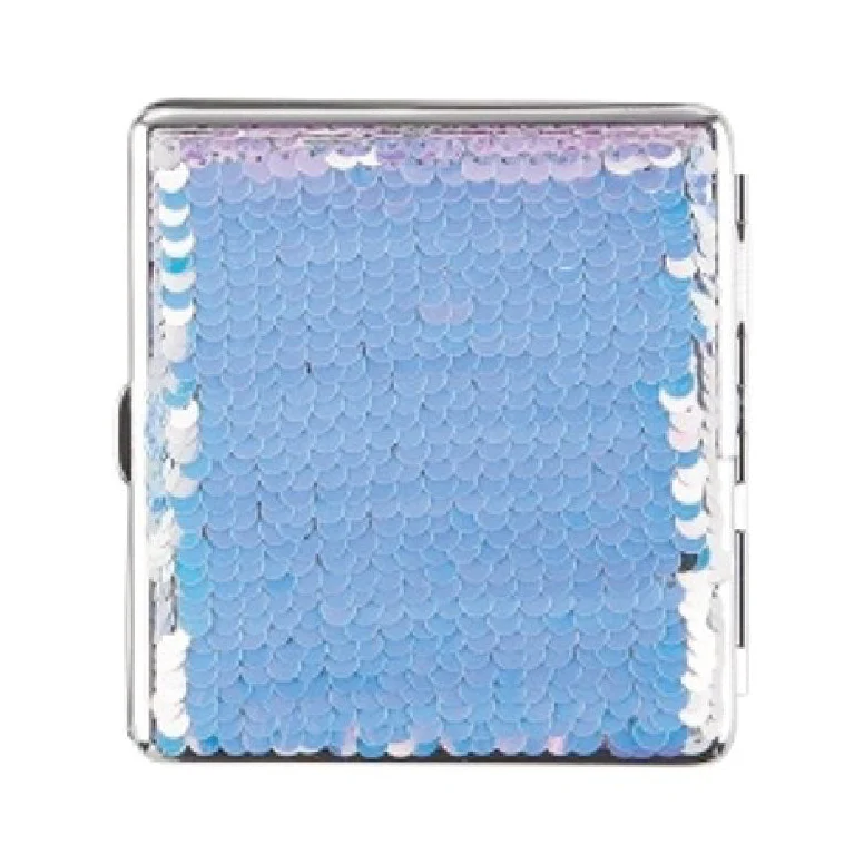 Angelo Zigarettenetui Pailletten Blau