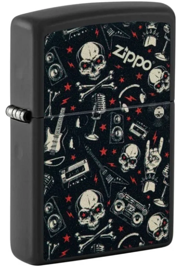 Zippo Grunt Pattern with Skulls