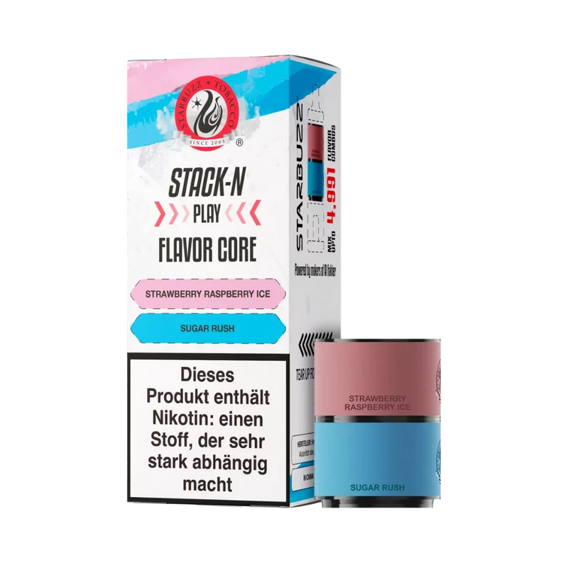 Starbuzz Stack-N-Play Pods - Strawberry Raspberry Ice + Sugar Rush