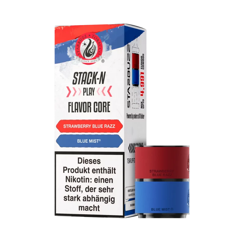 Starbuzz Stack-N-Play Pods - Strawberry Blue Razz + Blue Mist
