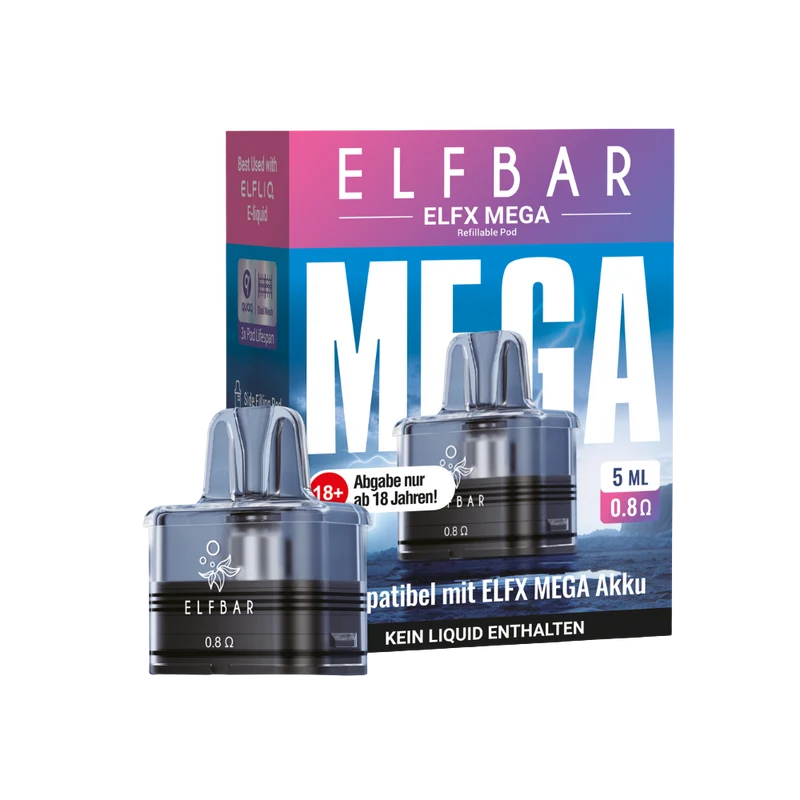Elfbar - ELFX MEGA - Refillable Pod - 0,8 Ohm 5ml
