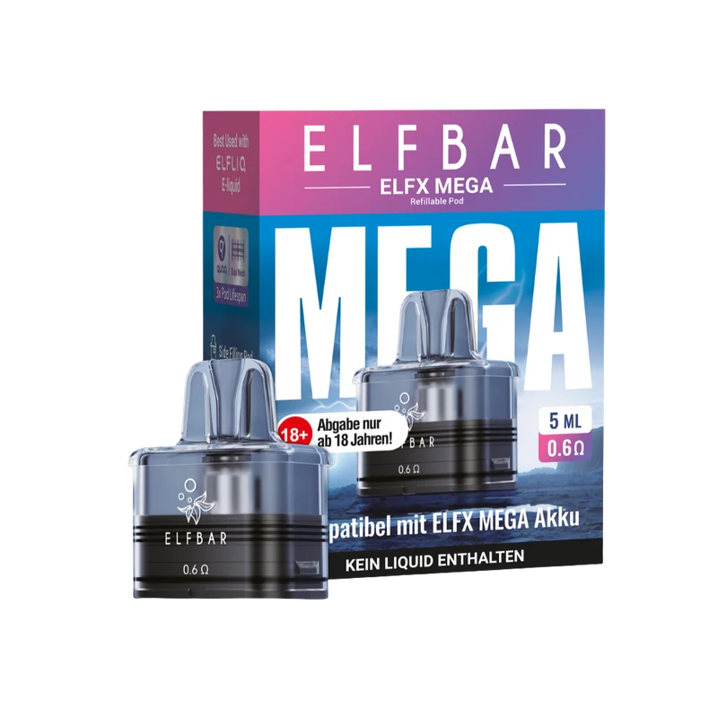 Elfbar - ELFX MEGA - Refillable Pod - 0,6 Ohm 5ml