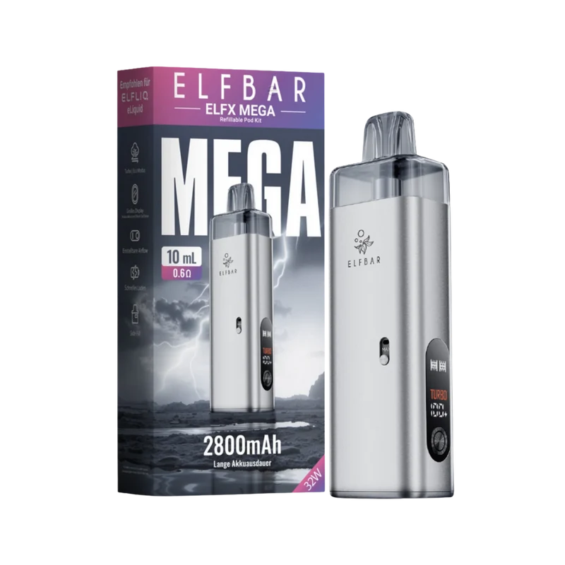 Elfbar - ELFX MEGA Pod Kit - Silver