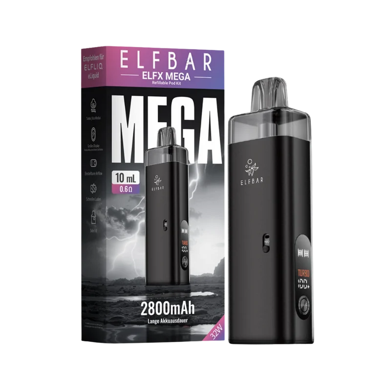 Elfbar - ELFX MEGA Pod Kit - Black