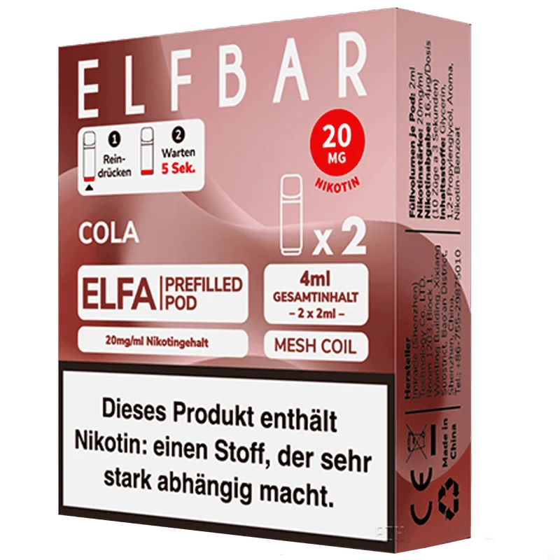 ELFBAR ELFA 2 Pods Cola - 20mg/ml