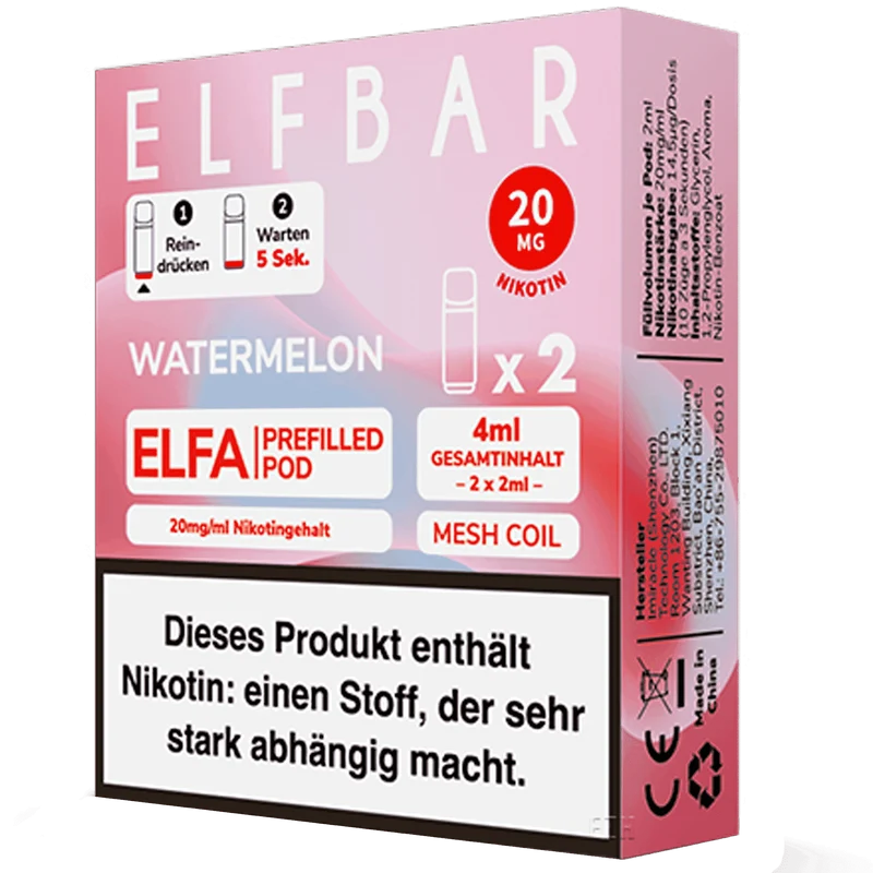 ELFBAR ELFA 2 Pods Watermelon - 20mg/ml