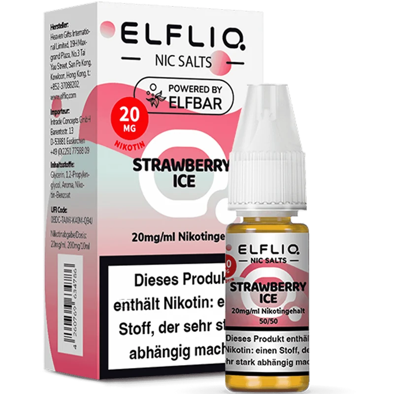 ELFBAR ELFLIQ Strawberry Ice Nikotinsalz Liquid 10ml