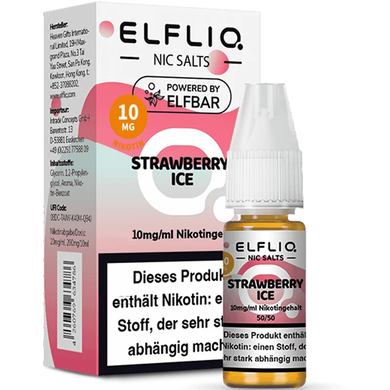 ELFBAR ELFLIQ Strawberry Ice Nikotinsalz Liquid 10ml