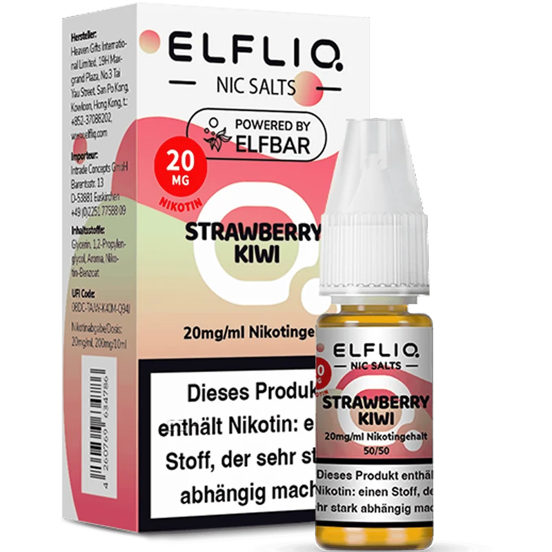 ELFBAR ELFLIQ Strawberry Kiwi Nikotinsalz Liquid 10ml
