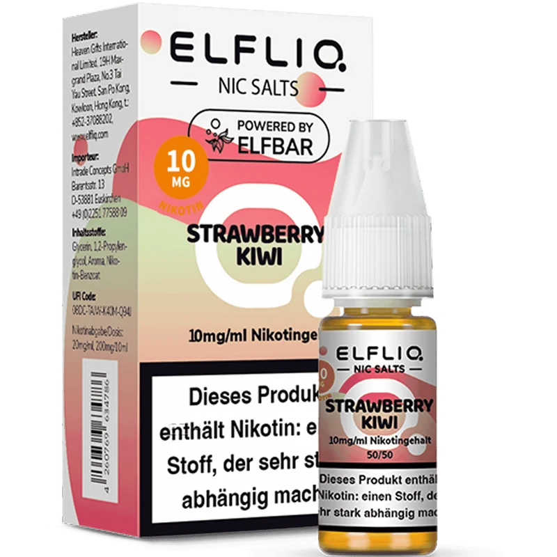 ELFBAR ELFLIQ Strawberry Kiwi Nikotinsalz Liquid 10ml