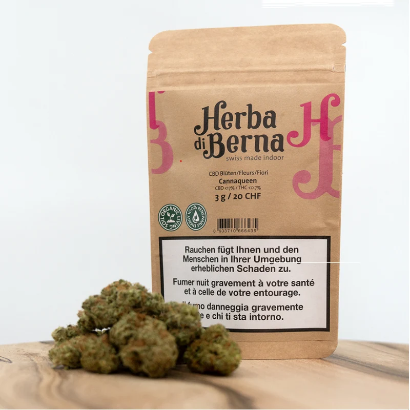 Herba di Berna Cannaqueen – CBD Blüten Indoor, 3 g