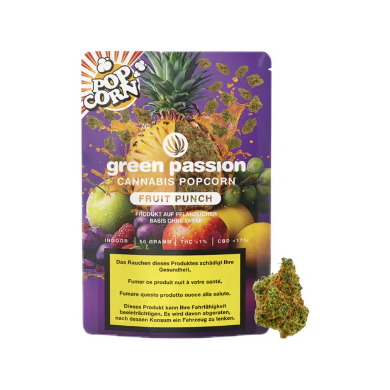 Green Passion Fruit Punch Popcorn – CBD Blüten, 10 g
