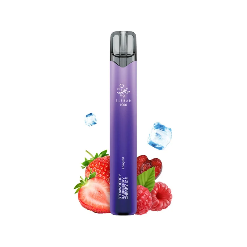 Elf Bar 1000 Einweg Vape Strawberry Raspberry Cherry ICE – 20 mg
