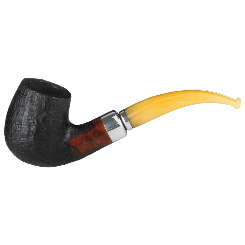Angelo Pfeife Rustikal gebogen, schwarz