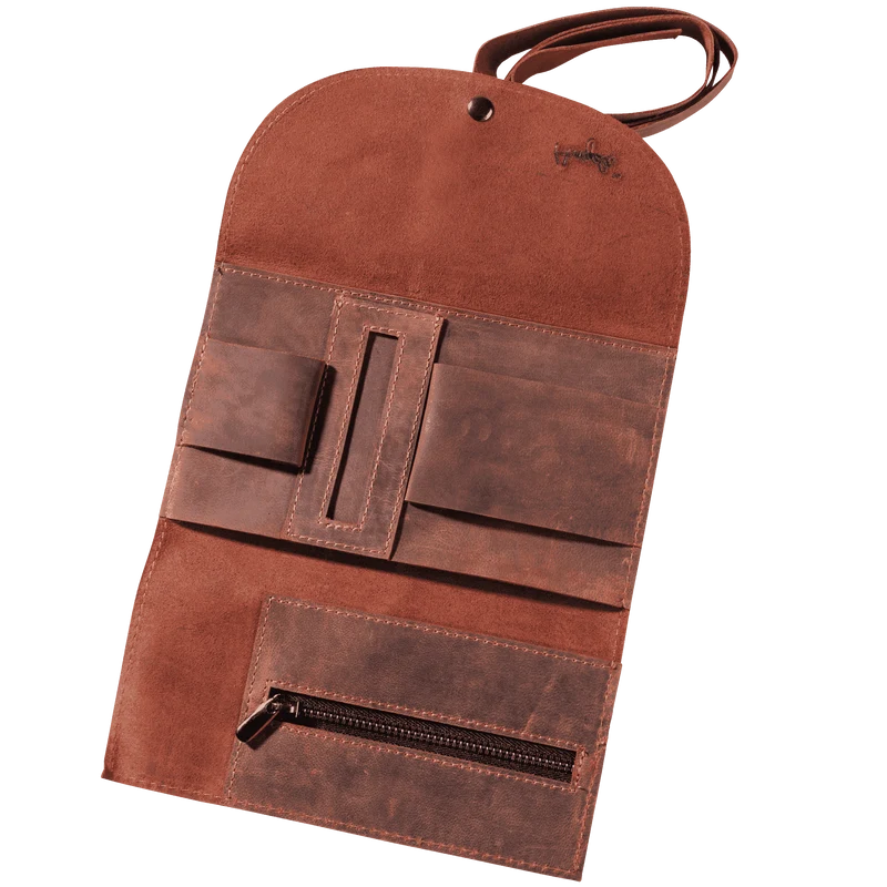 Angelo Feinschnittbeutel Ziegenleder, braun, Vintage