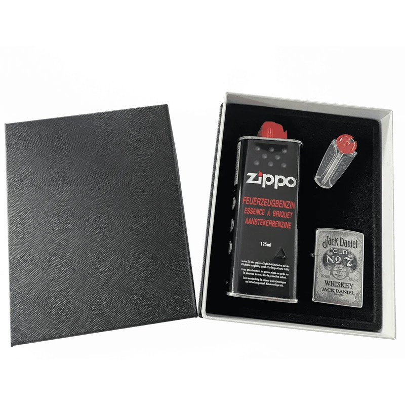 Zippo Geschenkbox Feuerzeug + Steine + Benzin