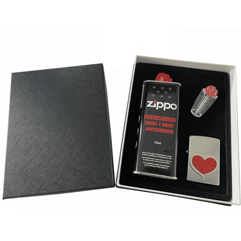 Zippo Geschenkbox Feuerzeug + Steine + Benzin