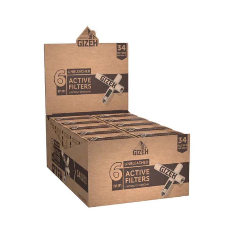 GIZEH Unbleached Active Filter 6 mm (10 x 34 Stk.)
