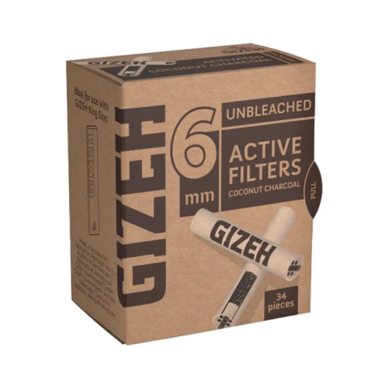 GIZEH Unbleached Active Filter 6 mm (10 x 34 Stk.)