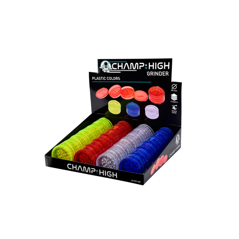 CHAMP HIGH GRINDER - Plastic Colors 4-lagig - 60mm