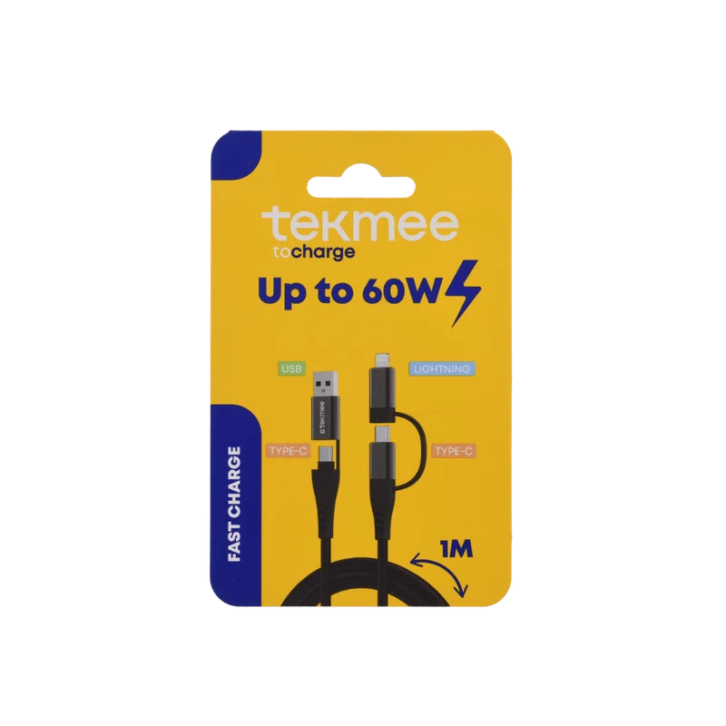 TEKMEE - All-in-one Schnelladekabel - 10x1 mtr.