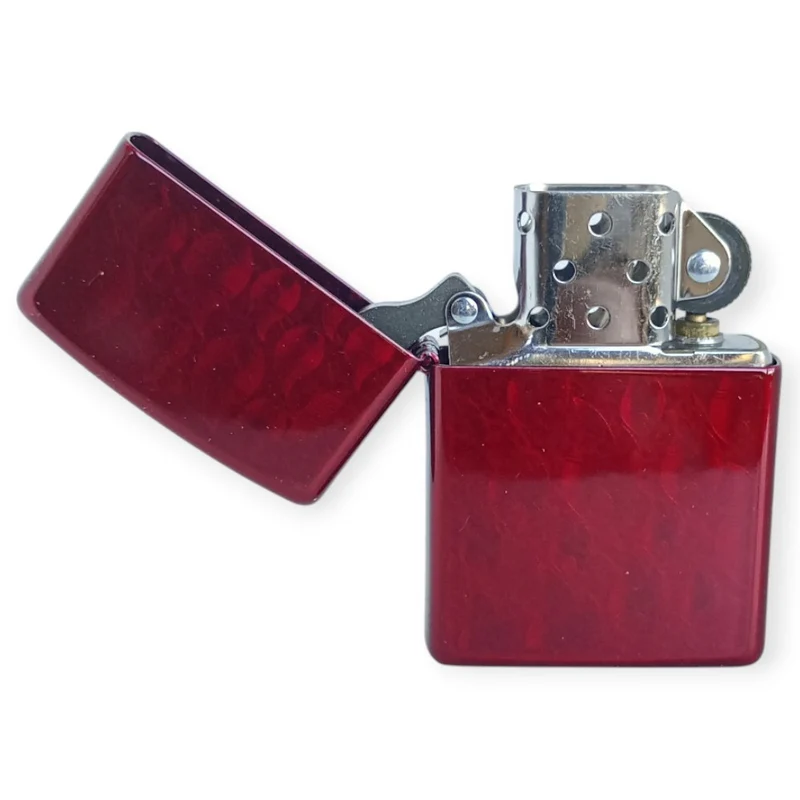 Zippo 60004598 Candy Apple Red Iced Flames Lighter