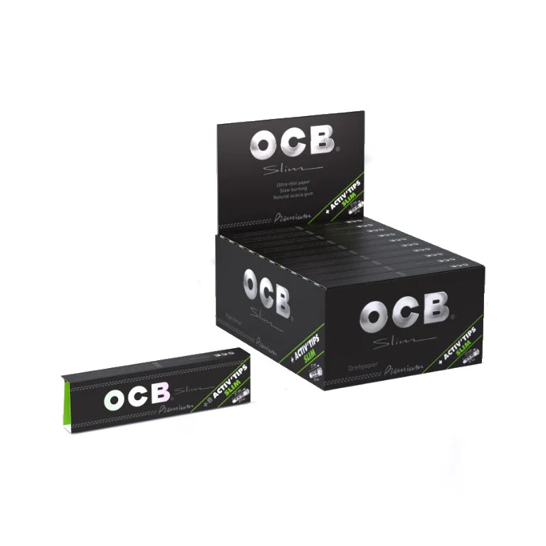 OCB Premium Slim Papers + Aktivkohlefilter – 7 mm, 20 Stück