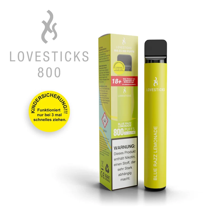 LOVESTICKS 800 – BLUE RAZZ LEMONADE E-Zigarette