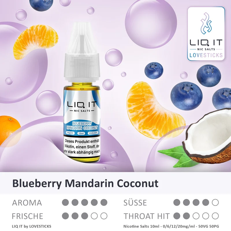 BLUEBERRY MANDARIN COCONUT - LIQIT 20MG/ML