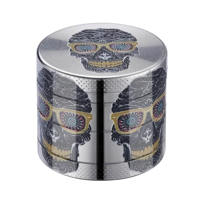 Mini Grinder «Skull» 4-teilig 40 mm Schwarz