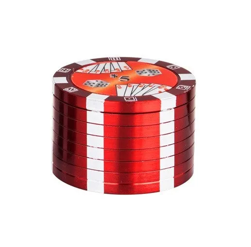 Super Heroes Alu Grinder «Poker Chips» Rot – 3-teilig 40 mm