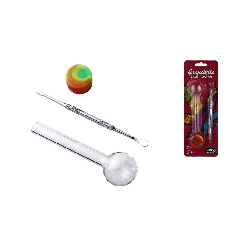 Dreamliner Ölpfeife – Set mit Dabber & Silikonbehälter, 10.5 cm