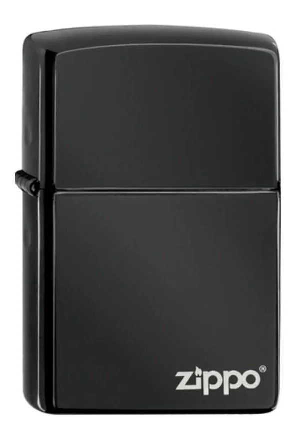 Zippo High Polish Ebony with Logo