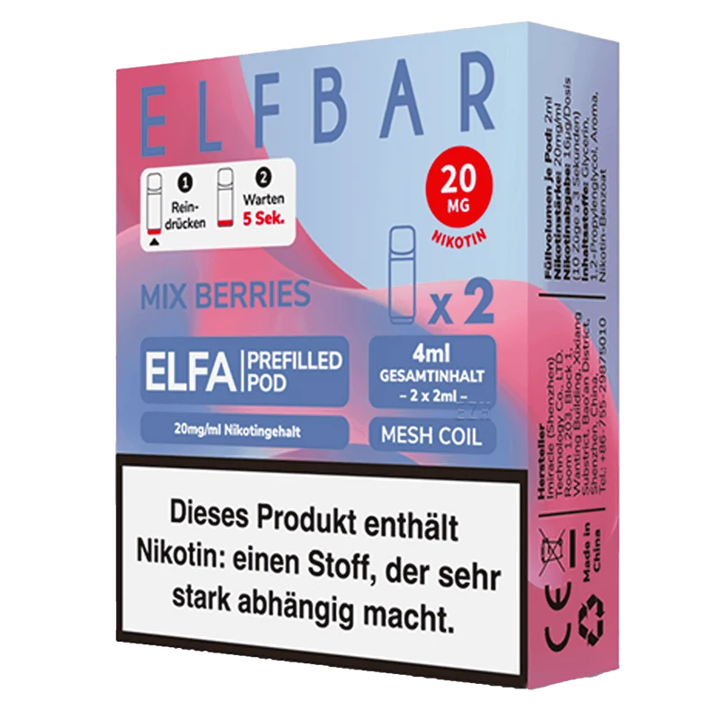 ELFBAR ELFA 2 Pods Mix Berries - 20mg/ml