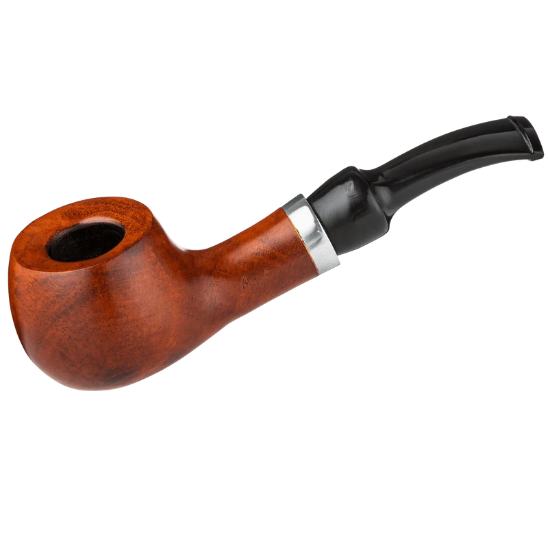 Angelo Pfeife braun, gebogen mit Ring