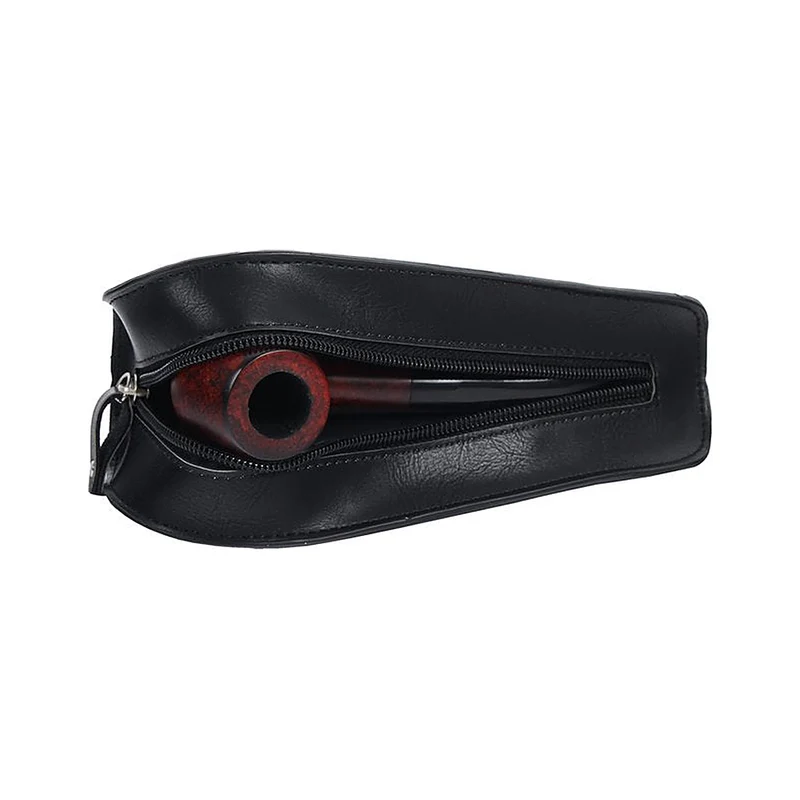 Pfeifentasche Leder Schwarz (1er)