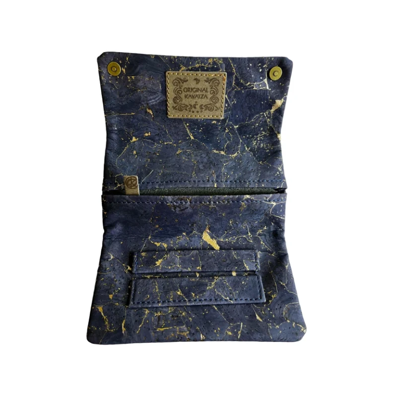 Original Kavatza Tabaktasche Kork «Midnight Gold Deluxe»